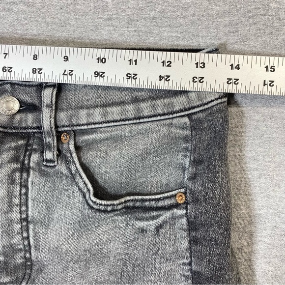 Express Skinny Jeans Womens 4R Gray Two Toned High Rise Stretch Casual Denim - Picture 12 of 14